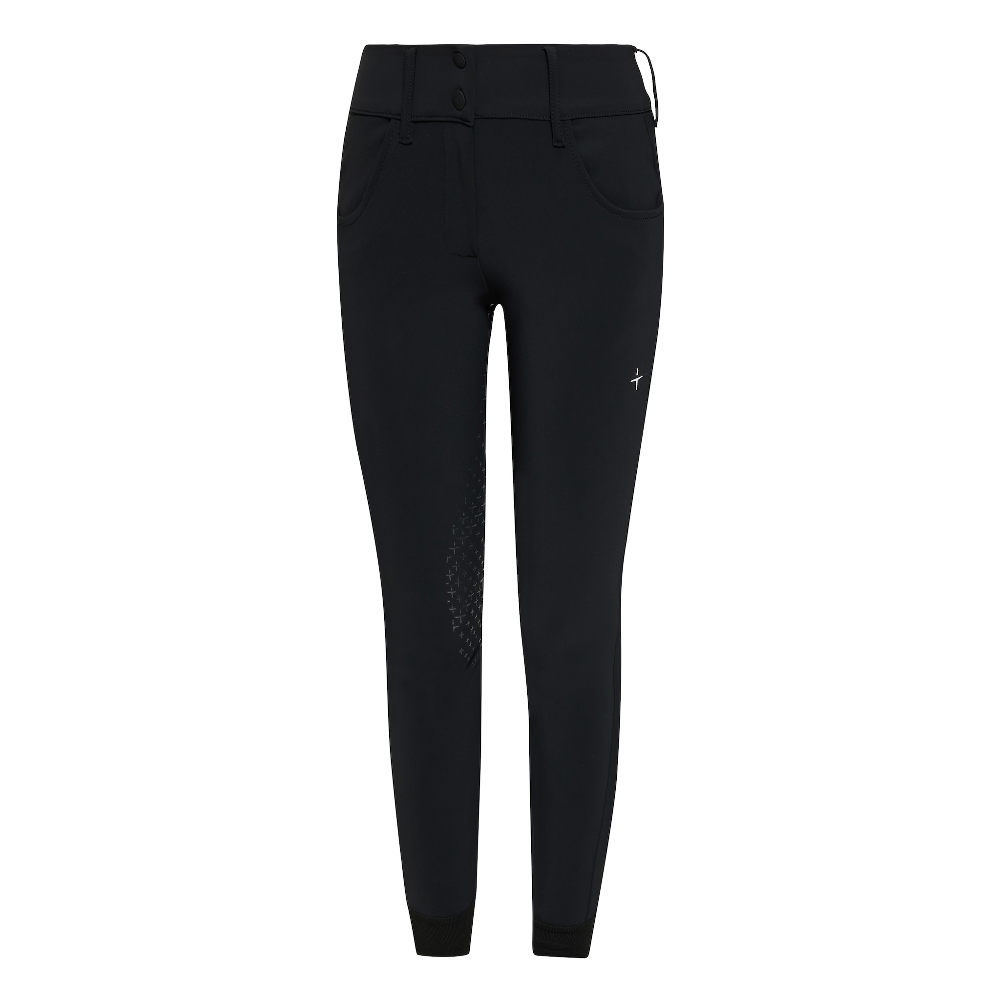 Black Trolle Ladies Athlete High Waist Breeches with full grip, designed for riding and athletic performance.