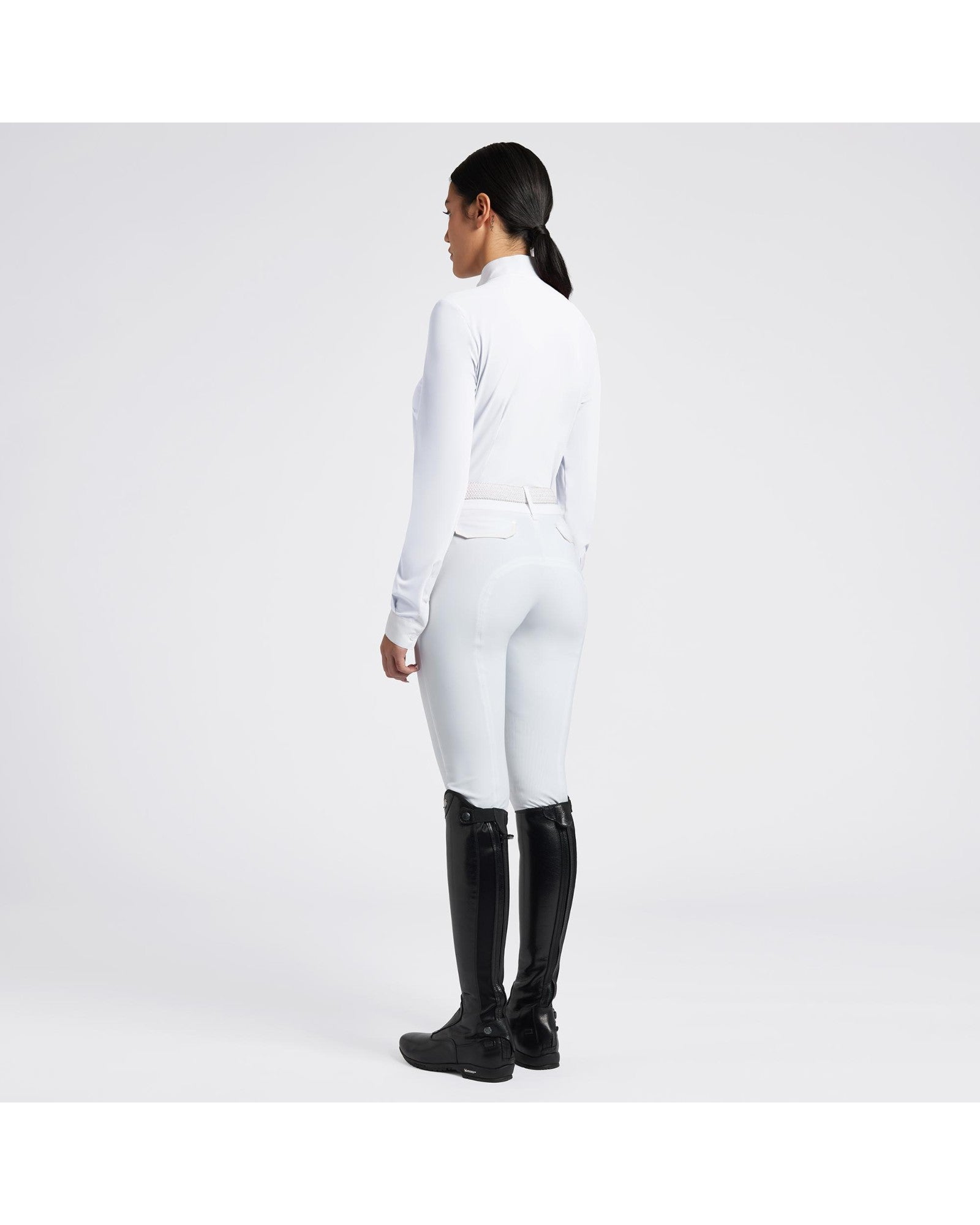 Cavalleria Toscana Ladies CT Pleated Bib Long Sleeve Competition Shirt - Espayo Equestrian