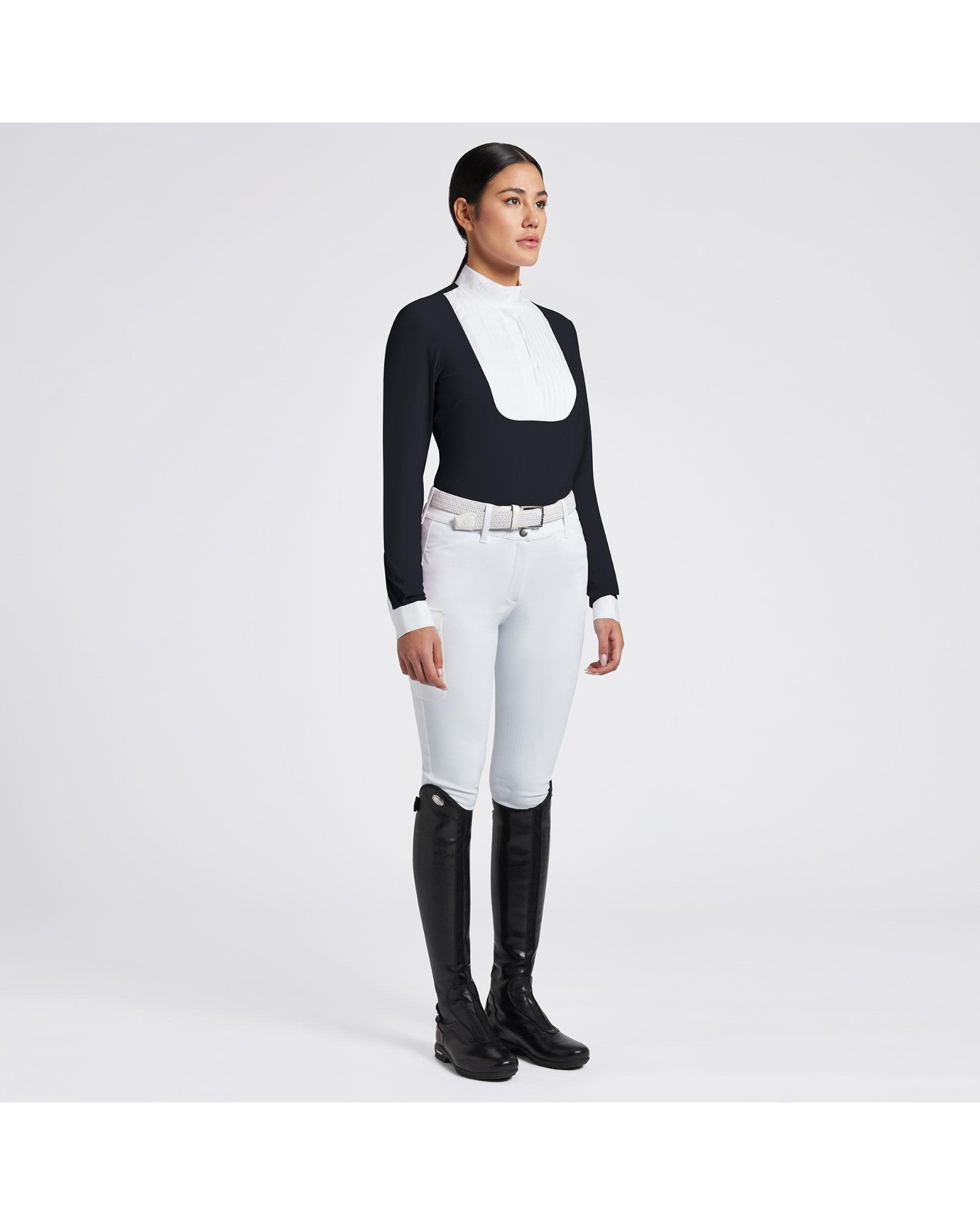 Cavalleria Toscana Ladies CT Pleated Bib Long Sleeve Competition Shirt - Espayo Equestrian
