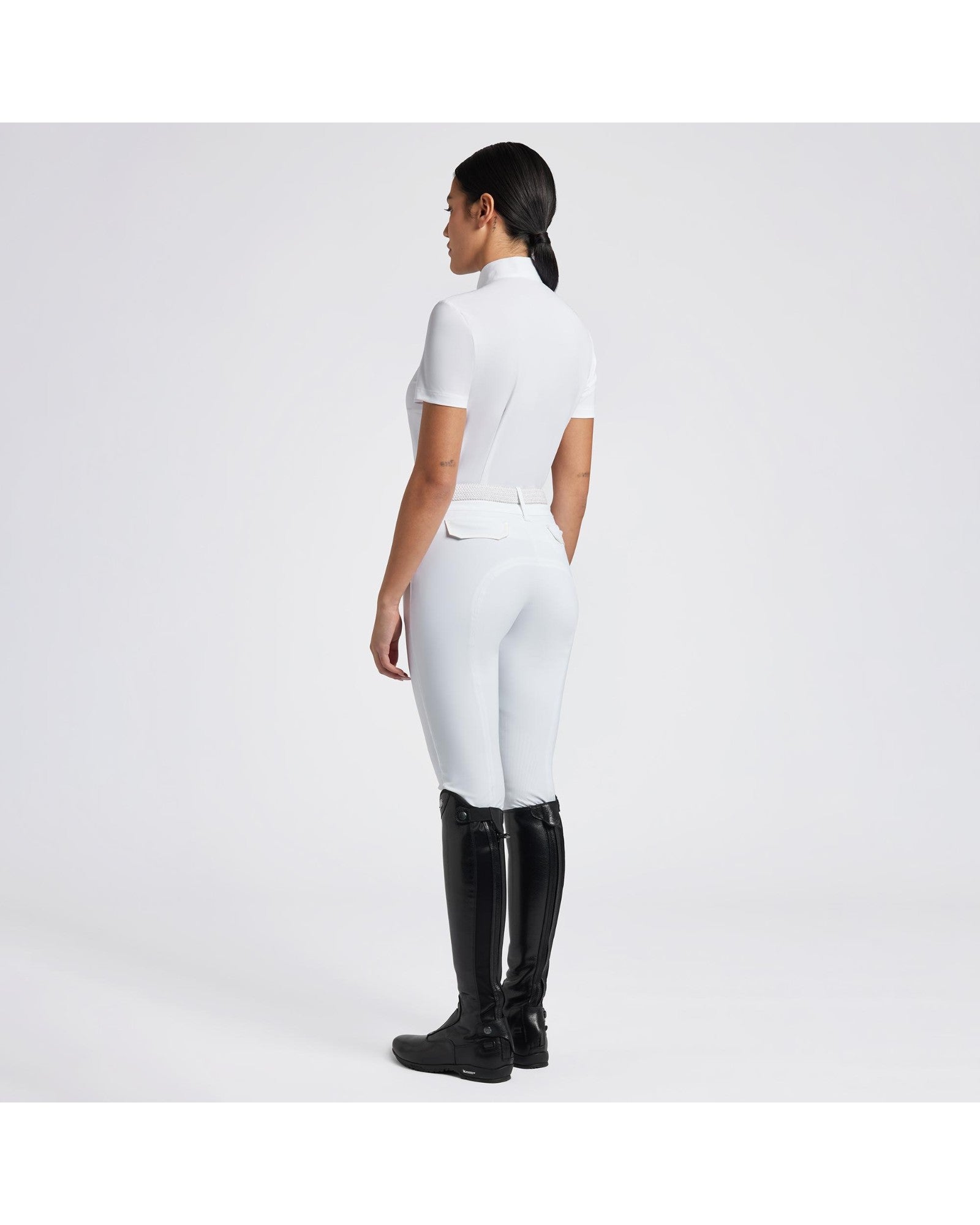 Cavalleria Toscana Ladies CT Pleated Bib Short Sleeve Competition Shirt - Espayo Equestrian