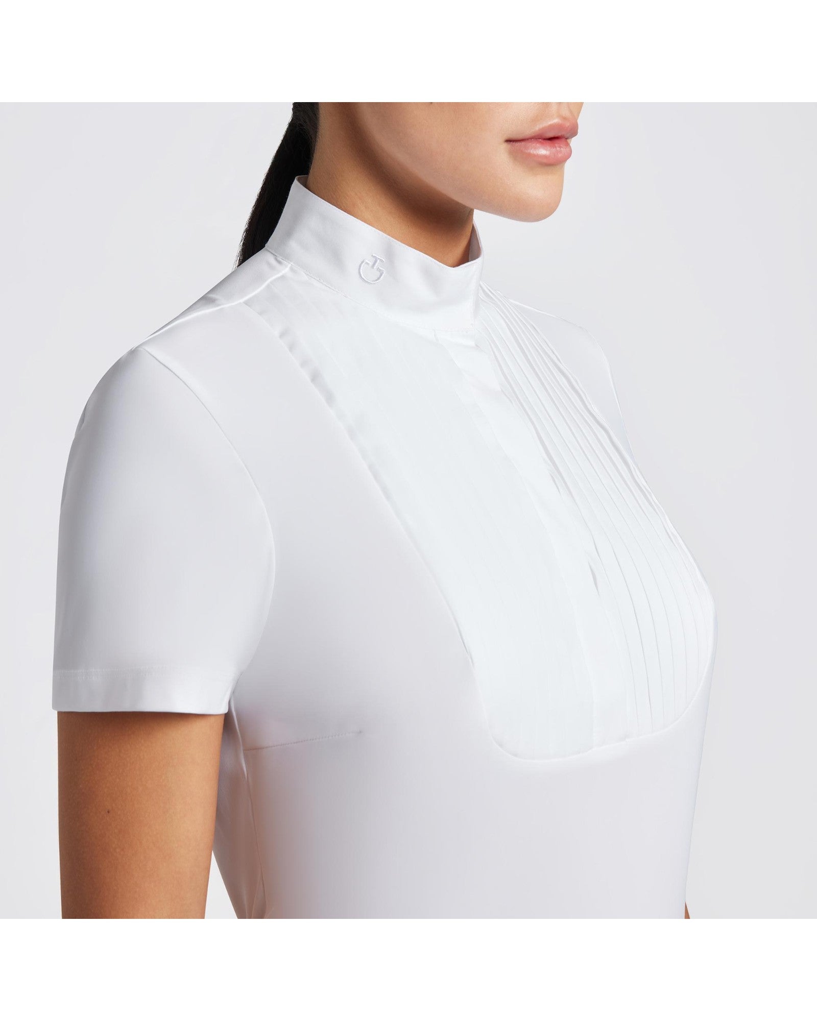 Cavalleria Toscana Ladies CT Pleated Bib Short Sleeve Competition Shirt - Espayo Equestrian