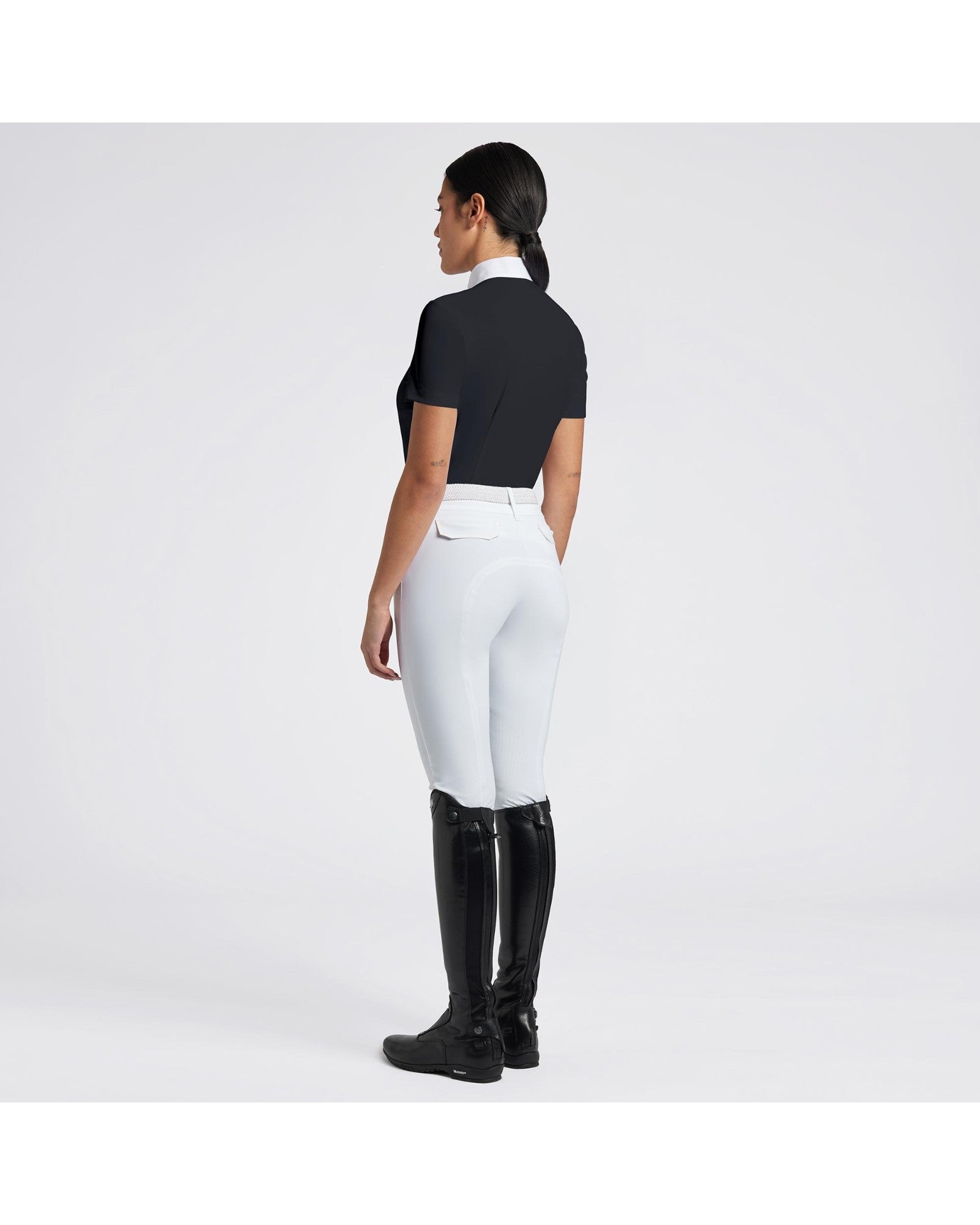 Cavalleria Toscana Ladies CT Pleated Bib Short Sleeve Competition Shirt - Espayo Equestrian