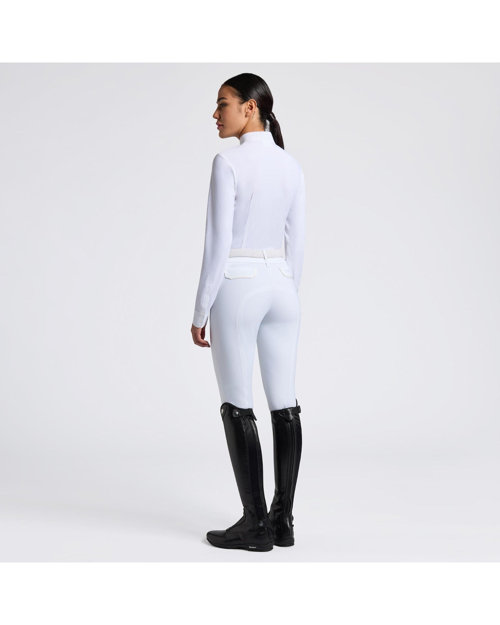 Cavalleria Toscana Ladies Heat Sealed Perforated Bib Long Sleeve Competition Shirt - Espayo Equestrian