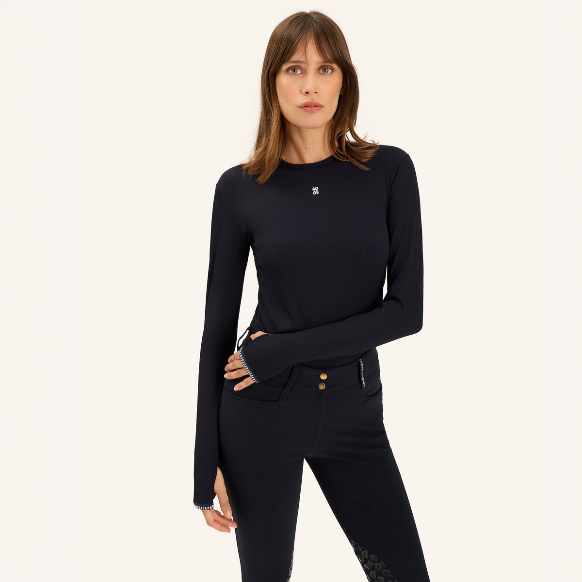 Dada Sport Ladies Kira Long Sleeve T-Shirt in navy