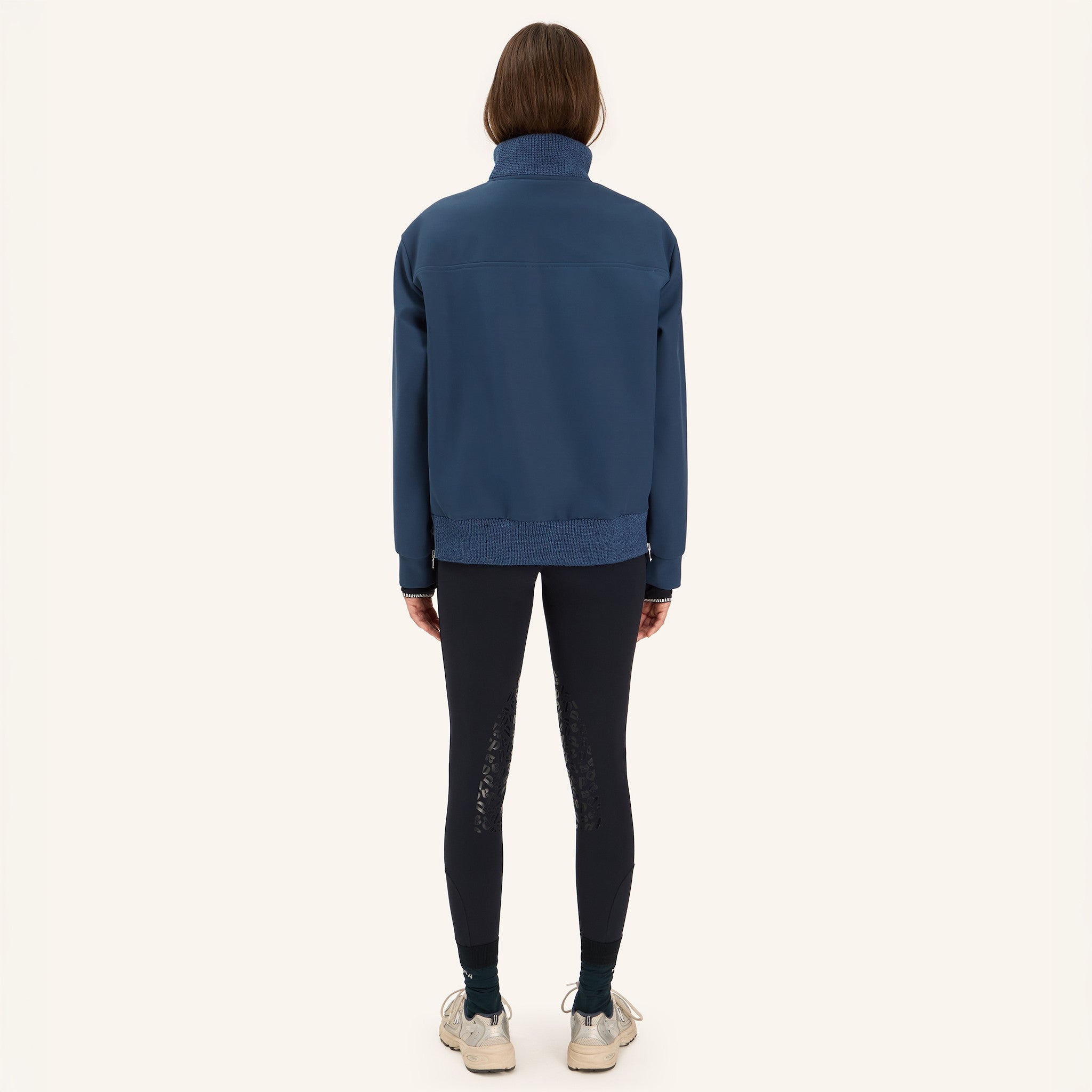 Dada Sport Ladies Urvoso Waterproof Riding Jacket in Baltic blue, back view