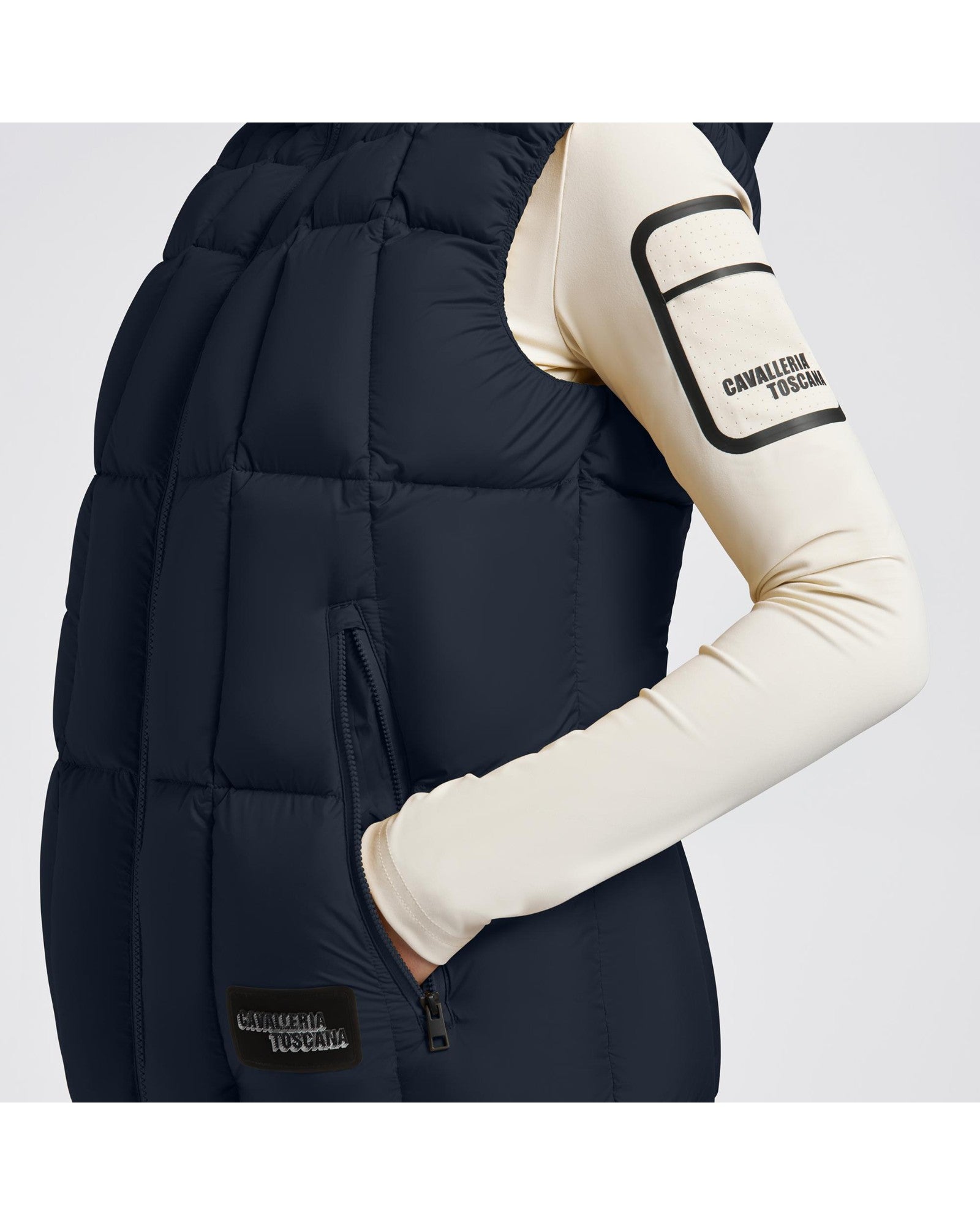 Cavalleria Toscana Ladies CT Hooded Down Nylon Vest - Espayo Equestrian