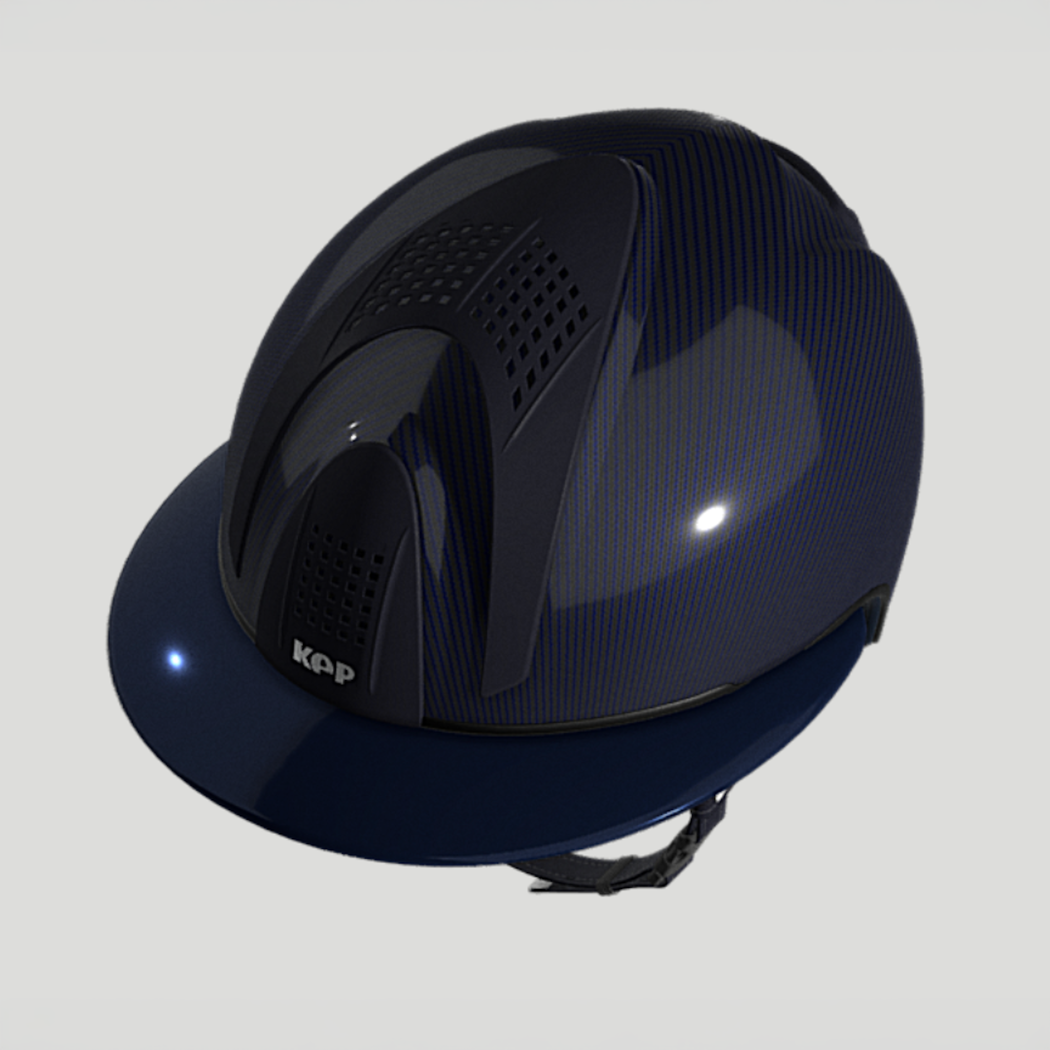KEP Carbon Shine Polo Riding Helmet with 3 Matt Inserts - Espayo Equestrian