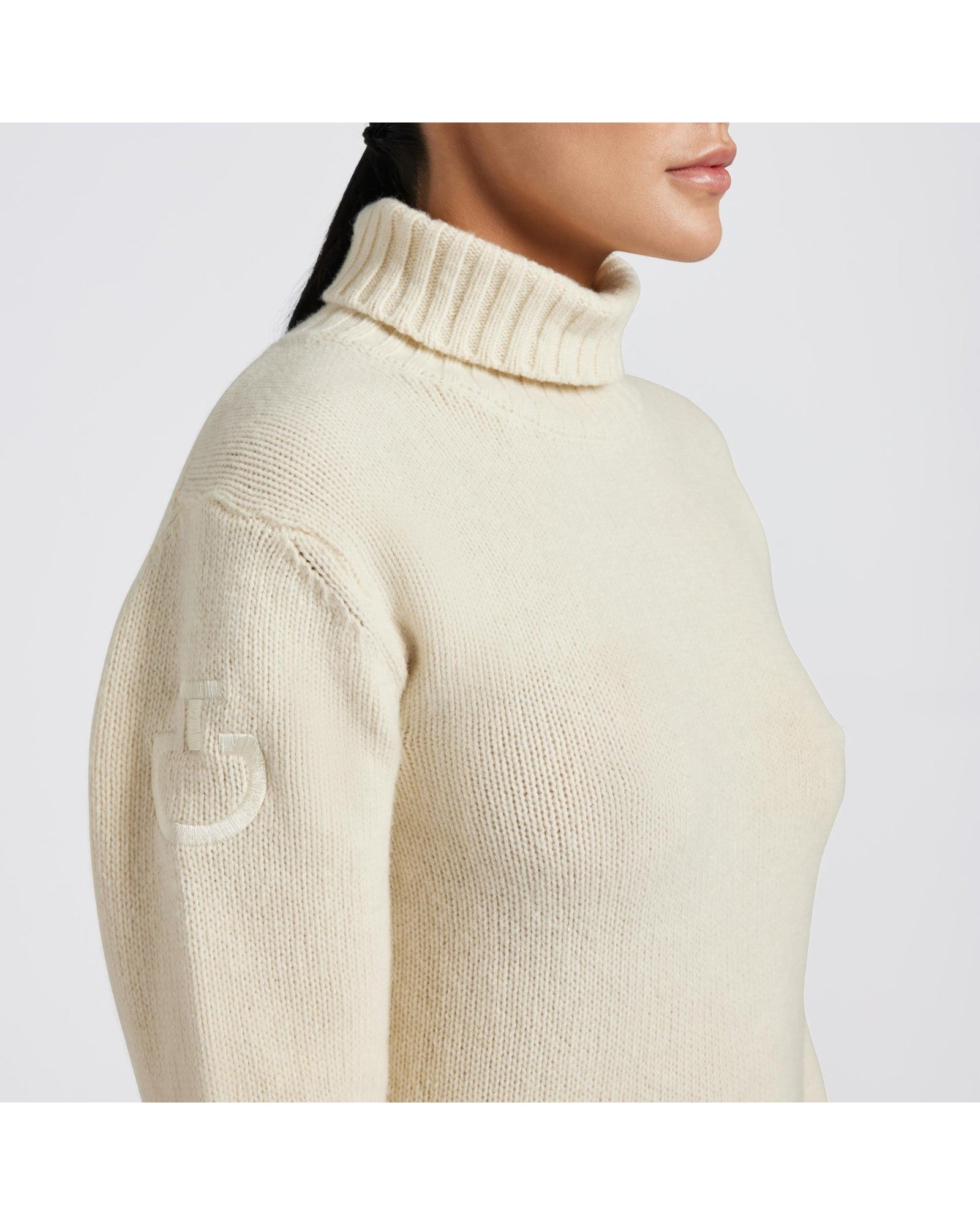 Cavalleria Toscana Ladies Lambswool Oversized Turtleneck Sweater - Espayo Equestrian