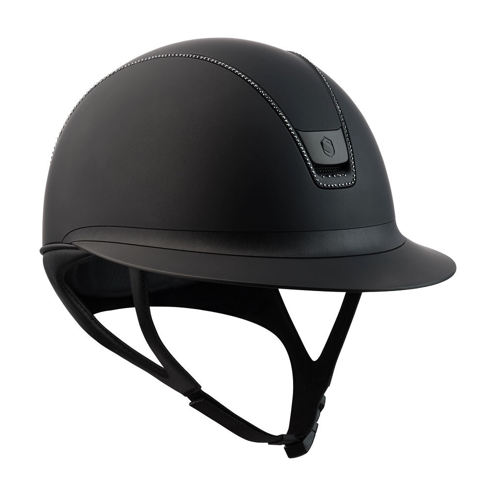 Samshield Miss Shield Shadowmatt 2.0 Riding Helmet, Matt Trim & Blazon, 300x Crystals - Espayo Equestrian