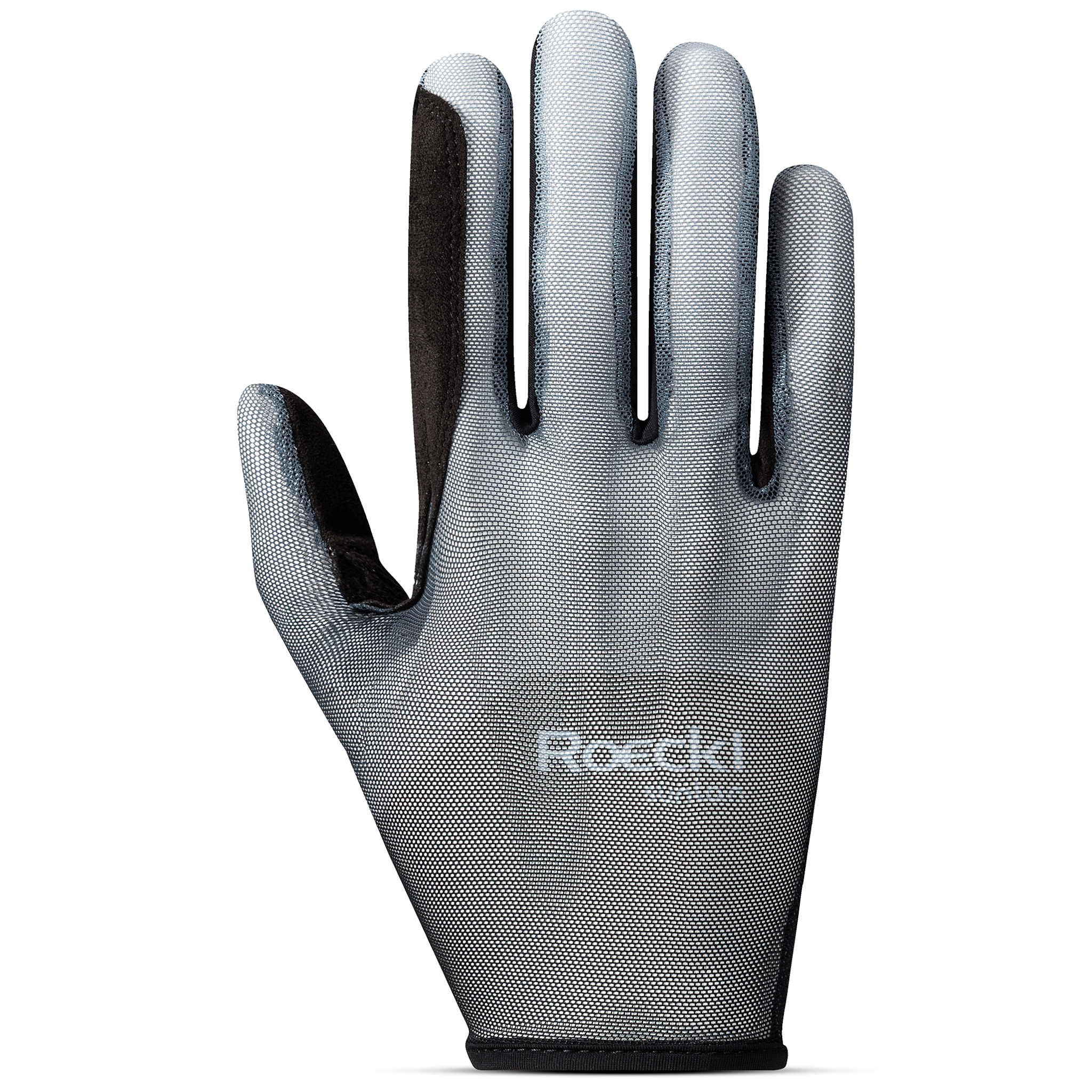 Black Roeckl Moyo 2 riding gloves with breathable fabric and reinforced palms, designed for comfort and grip during equestrian riding.