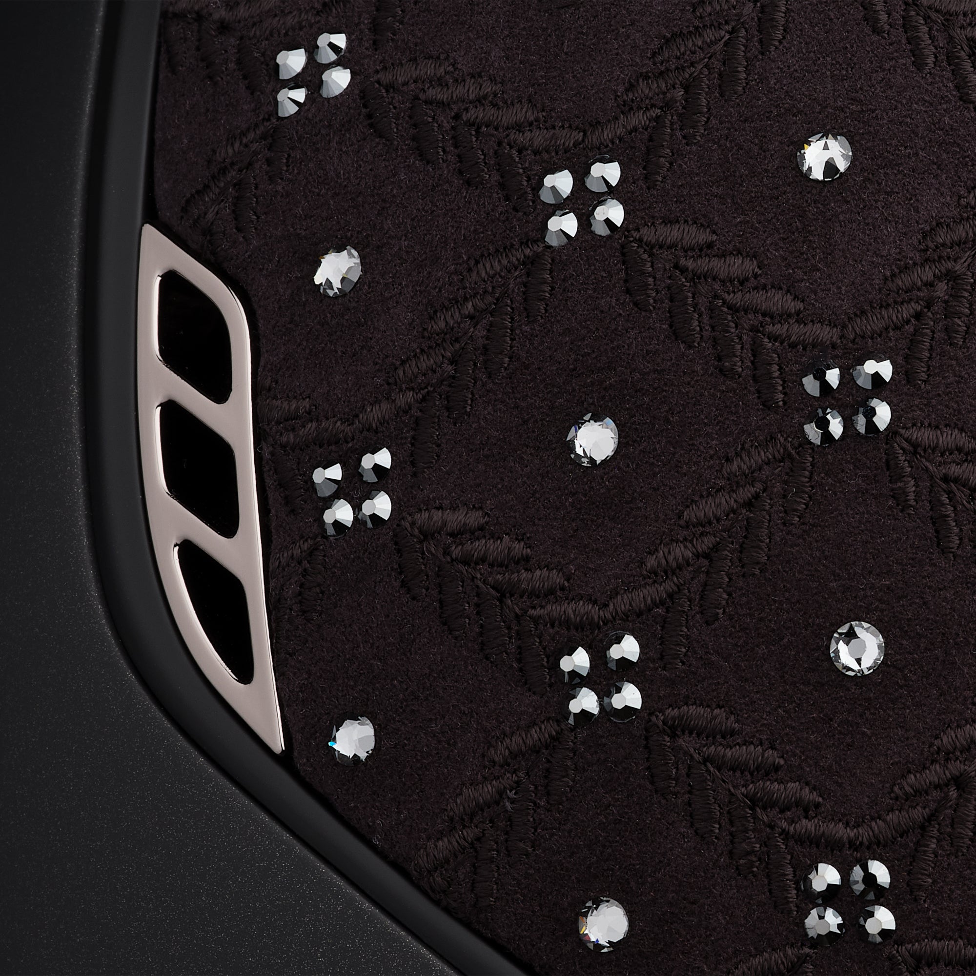 Samshield Shadowmatt 2.0 Riding Helmet, Royal Flower Top, Matt Trim, Black Chrome Blazon - Espayo Equestrian