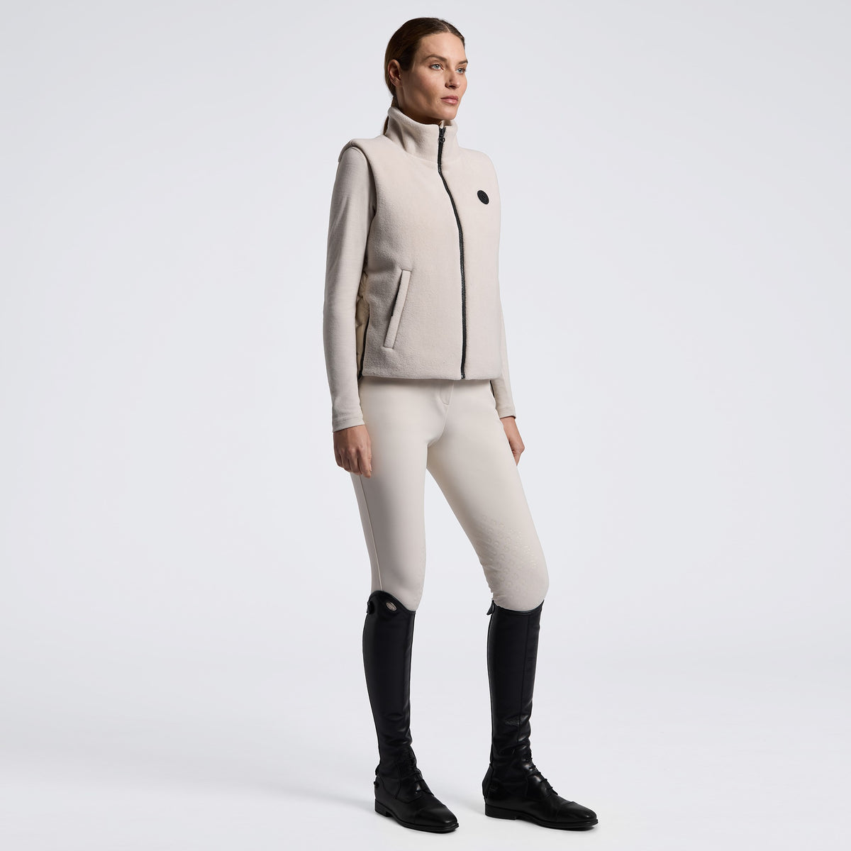 Cavalleria Toscana Ladies Fleece & Nylon Zip Up Vest – Rainy Day