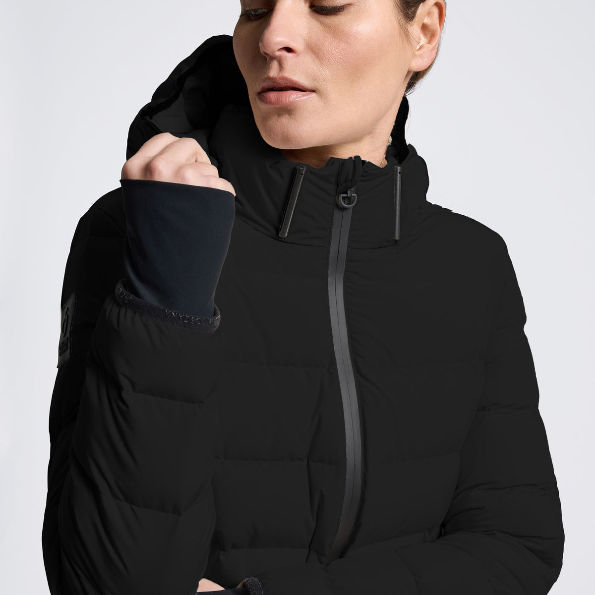 Cavalleria Toscana Ladies Hooded Down Jacket – Black