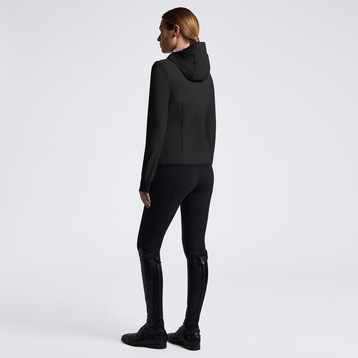 Cavalleria Toscana Ladies Thermal Hooded Performance Softshell Jacket – Black