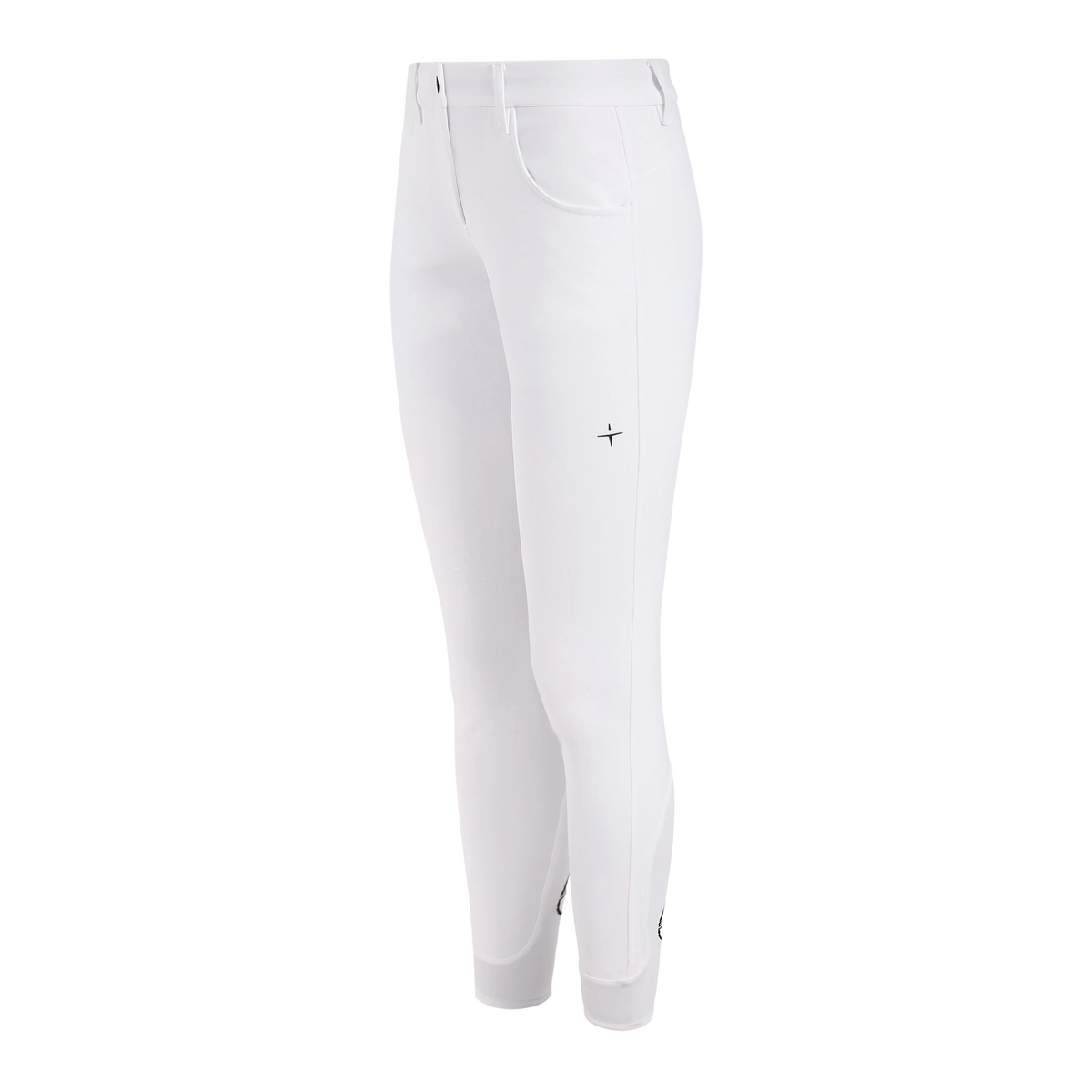 Trolle Ladies Athlete Regular Breeches Knee Grip in White, competition breeches with silicone knee grip.