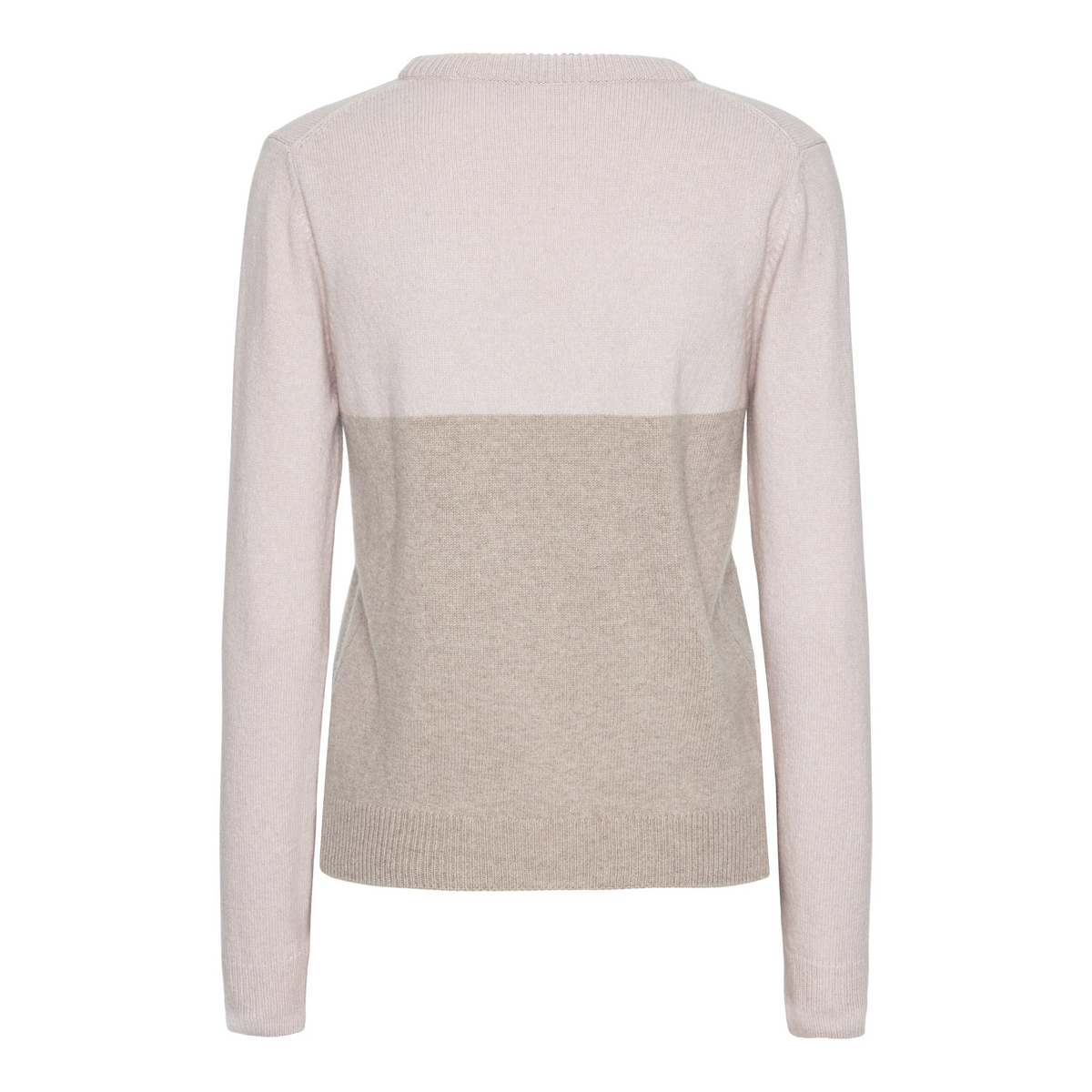 Trolle Ladies Cashmere & Wool Star Logo Crewneck Sweater in Sand, a soft cashmere and wool crewneck jumper.