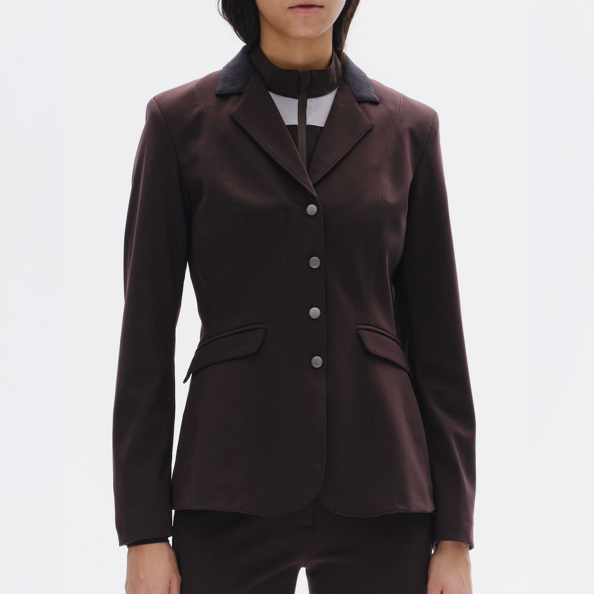 Trolle Ladies Light Tech Class Show Jacket in Terra Brown, a lightweight technical competition show jacket.
