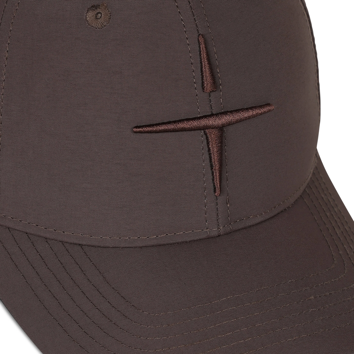 Trolle Unisex Star Logo Cap in Terra Brown, an everyday equestrian cap with embroidered star logo.