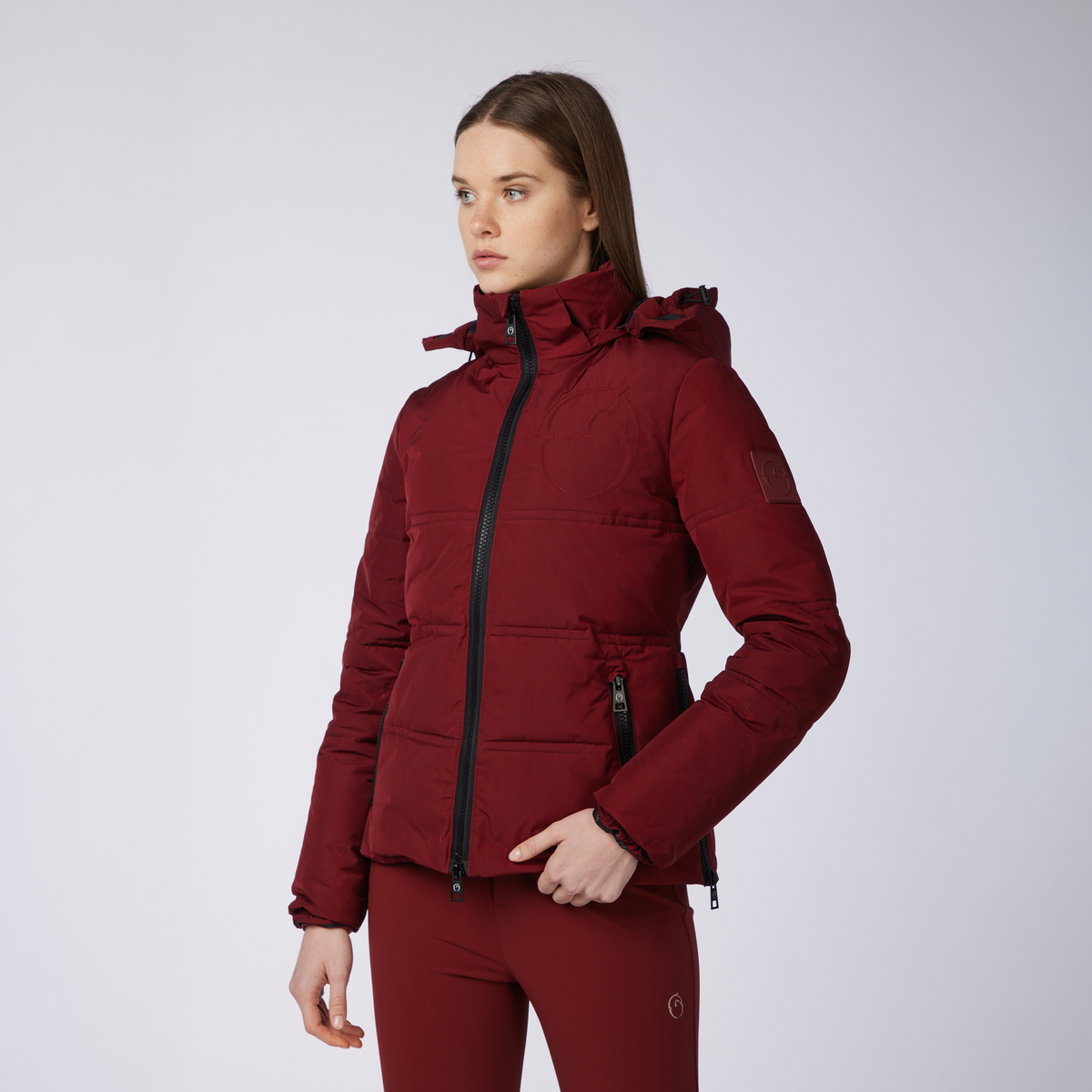 Vestrum Ladies Rovaniemi Puffer Jacket in amaranth red, showing the padded quilted design and smart feminine cut.