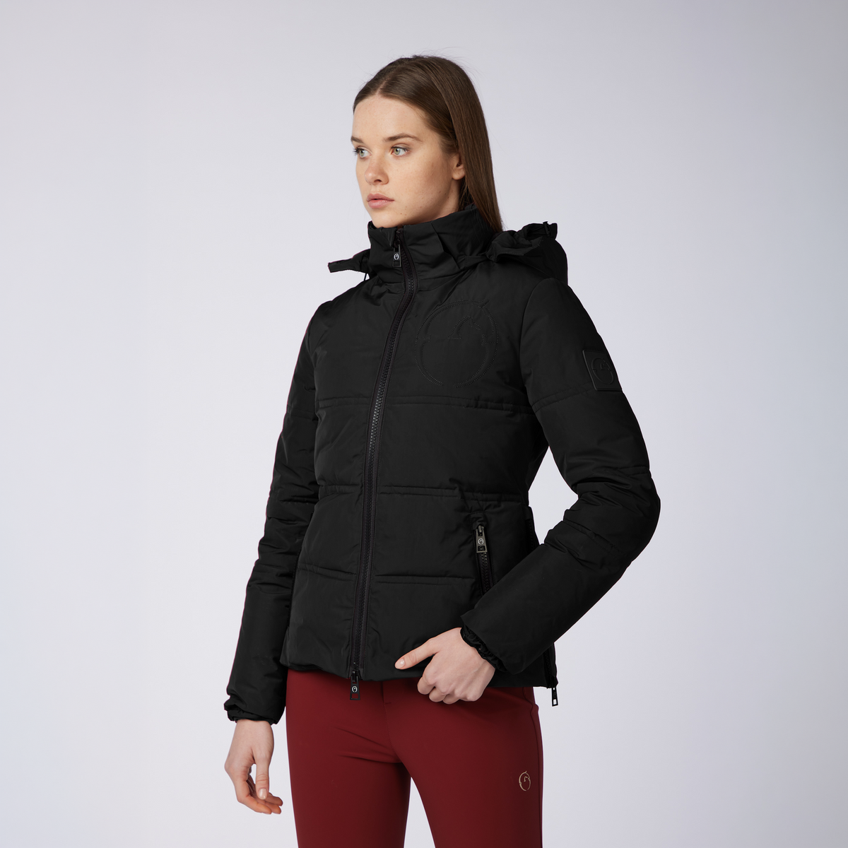 Vestrum Ladies Rovaniemi Puffer Jacket in black, a lightweight quilted puffer jacket for ladies with signature Vestrum styling.