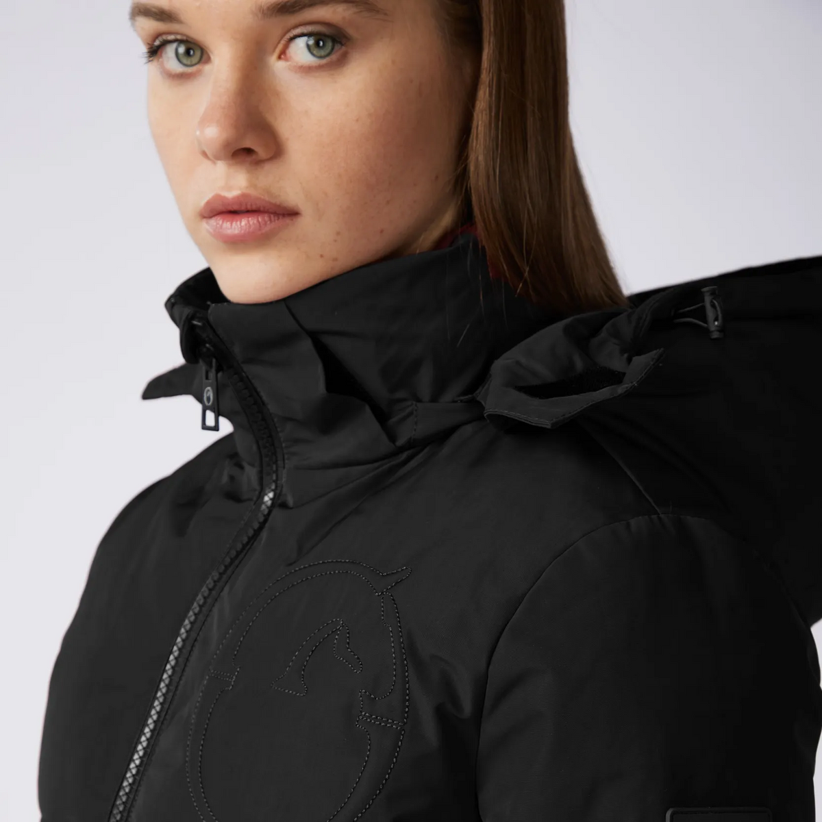 Vestrum Ladies Rovaniemi Puffer Jacket in black, showing the padded quilted design and smart feminine cut.