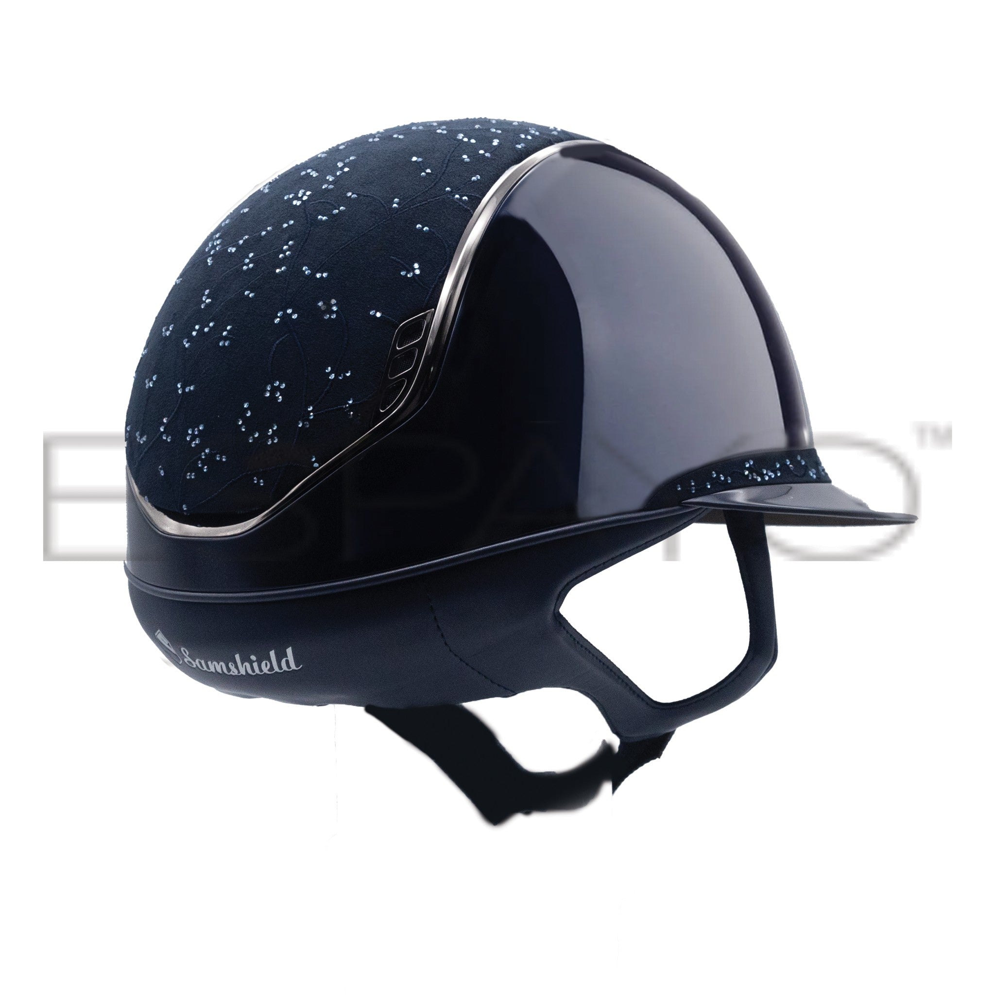 Samshield Helmets Samshield Miss Shield Shadowglossy 2.0 Riding Helmet, Crystal Leaf Top ...