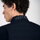 Vestrum Liverpool men's vest in black, lightweight gilet with front pockets, stylish and suitable for casual wear.
