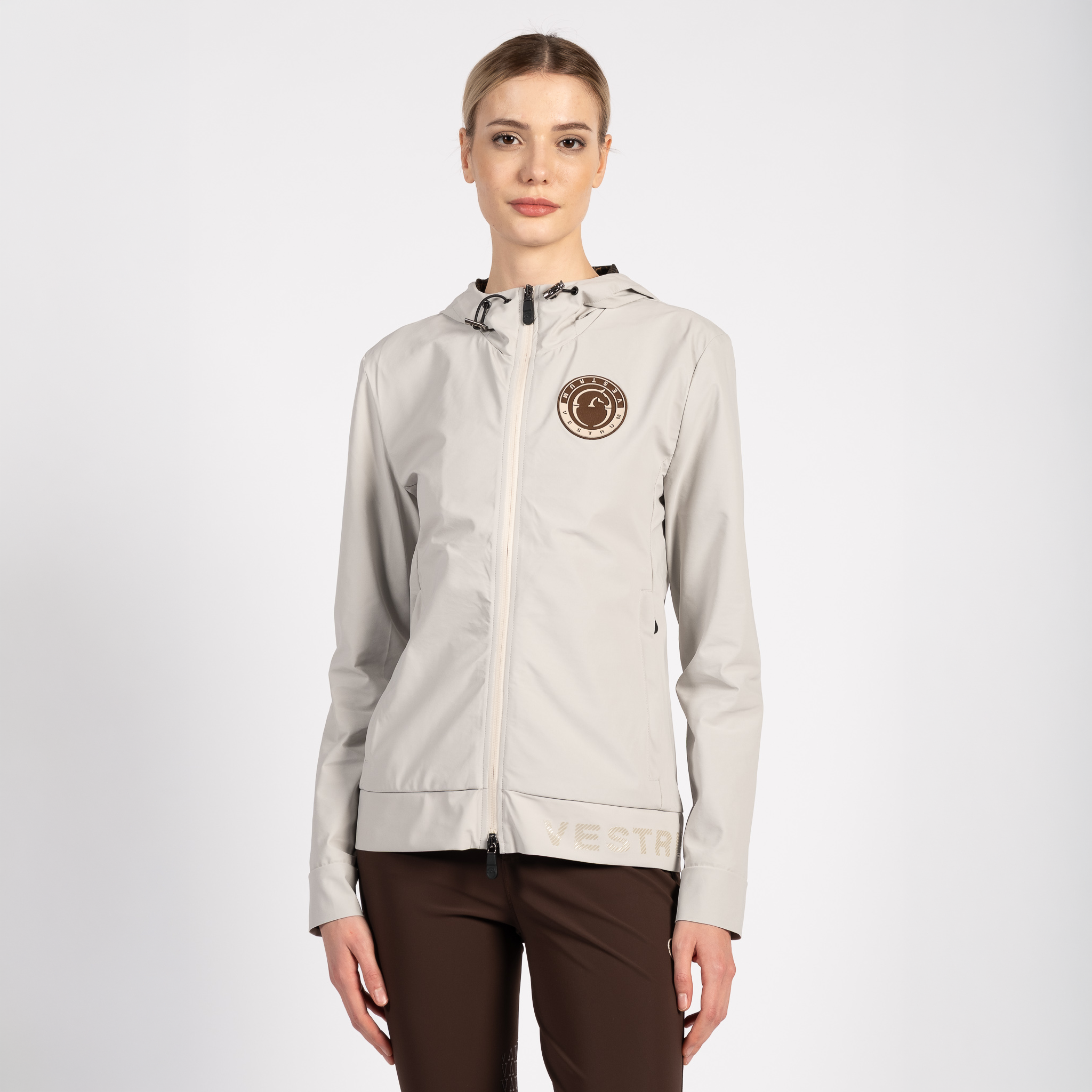 Vestrum Ladies Sintra Softshell Jacket in black, casual fit with zip front and hood, suitable for outdoor wear and everyday use.