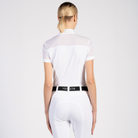 Vestrum Ladies Michigan short sleeve show shirt with tailored fit, light fabric, and subtle branding for equestrian competitions.