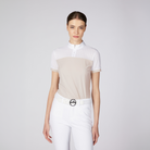 Vestrum Ladies Michigan short sleeve show shirt with a classic collar, white fabric, and subtle logo detail.