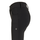 Trolle Ladies Athlete High Waist Breeches with full grip in black, showing side view of the riding breeches for women.