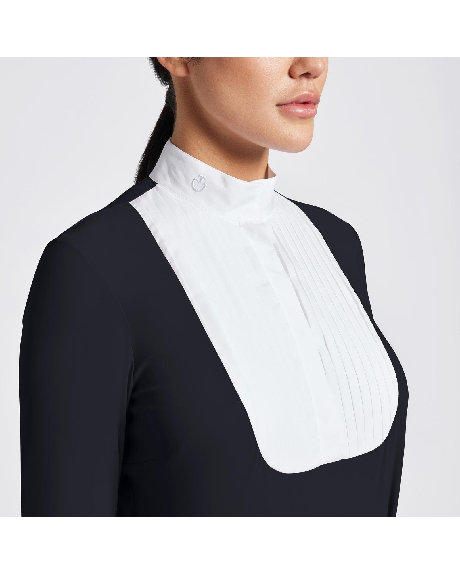 Cavalleria Toscana Ladies CT Pleated Bib Long Sleeve Competition Shirt - Espayo Equestrian