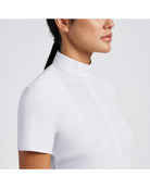 Cavalleria Toscana Ladies Heat Sealed Perforated Bib Short Sleeve Competition Shirt - Espayo Equestrian