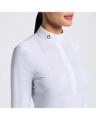Cavalleria Toscana Ladies Heat Sealed Perforated Bib Long Sleeve Competition Shirt - Espayo Equestrian