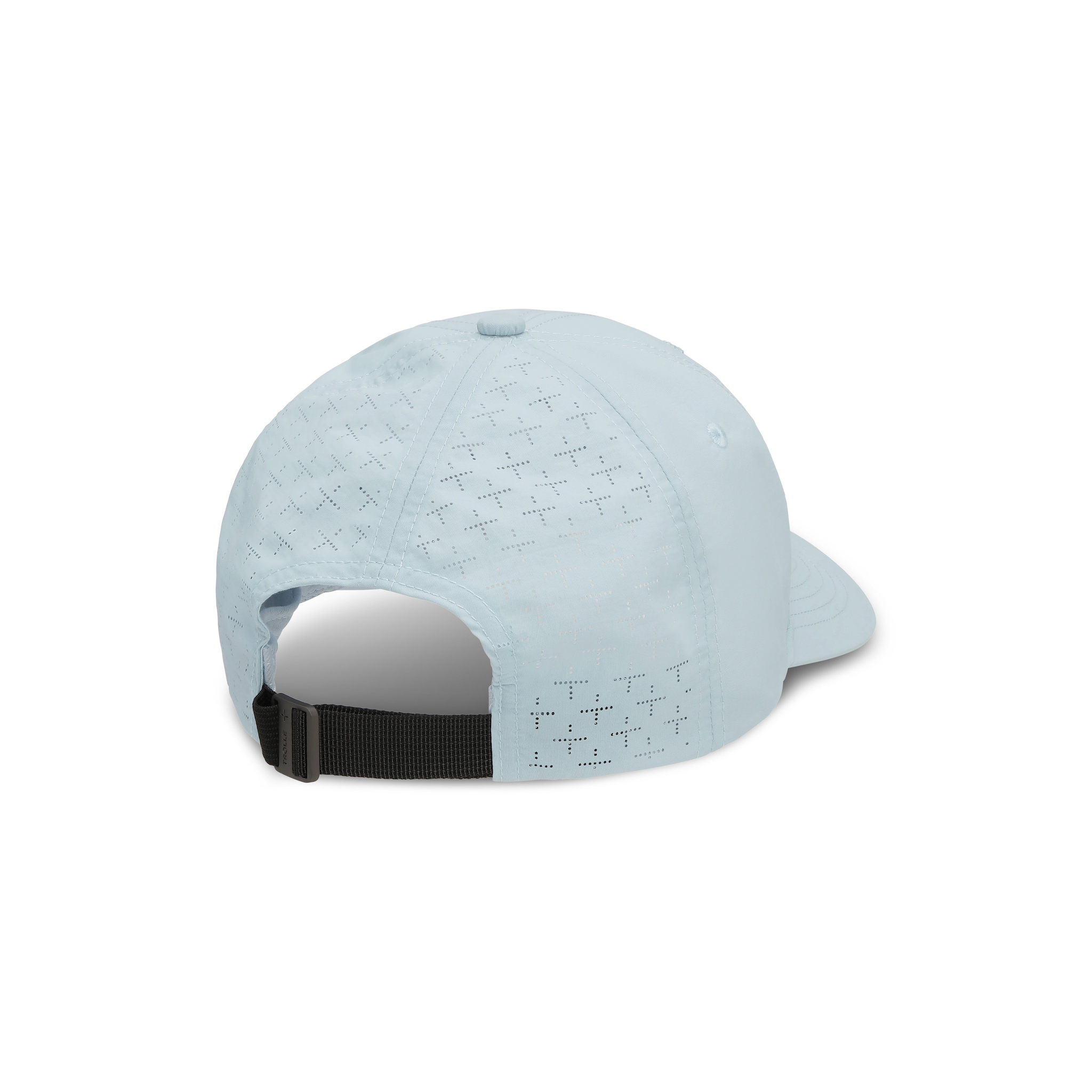 Unisex Trolle star logo cap in blue with curved brim, adjustable strap, and embroidered star design on front.