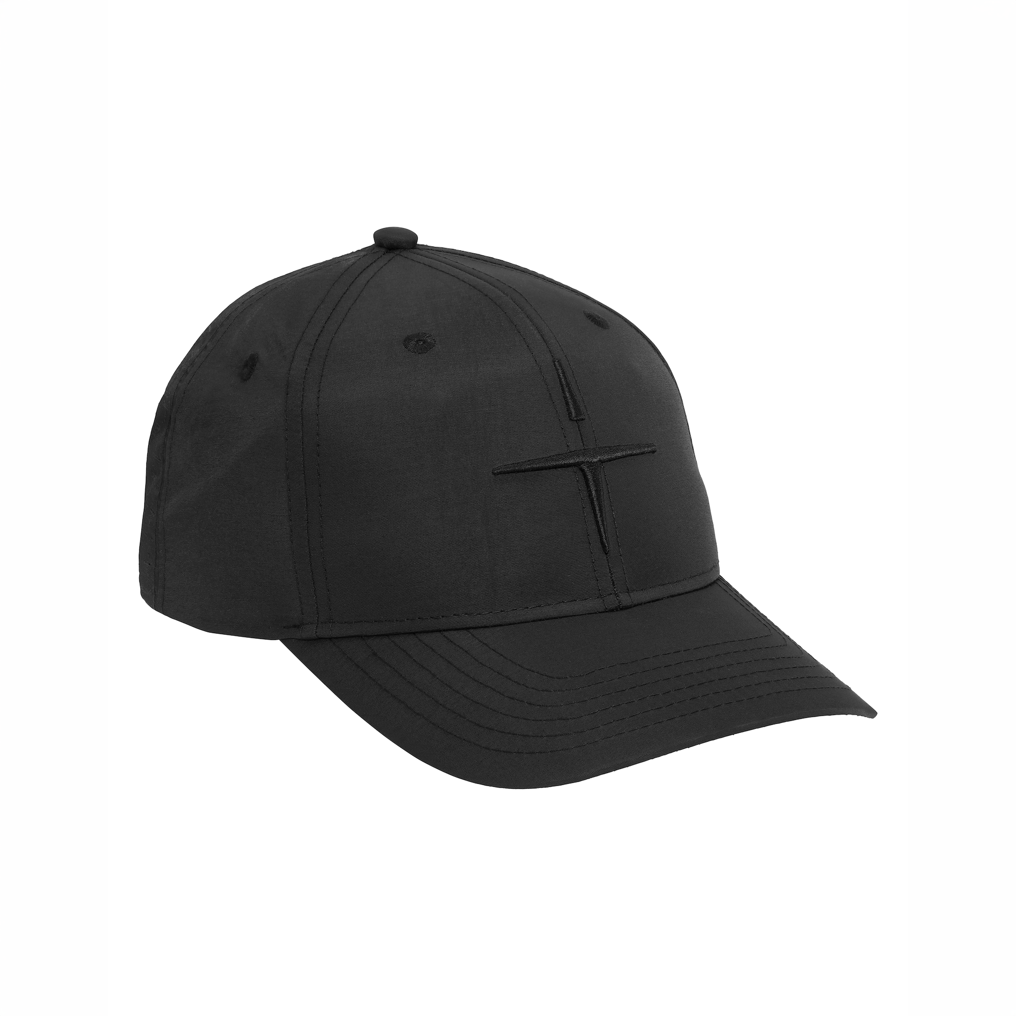 Black unisex cap with Trolle star logo, featuring a curved brim and adjustable strap for a casual, stylish look.