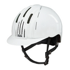 KEP Endurance Shine horse riding helmet in white with a shiny finish, designed for horse ball and driving riding activities.