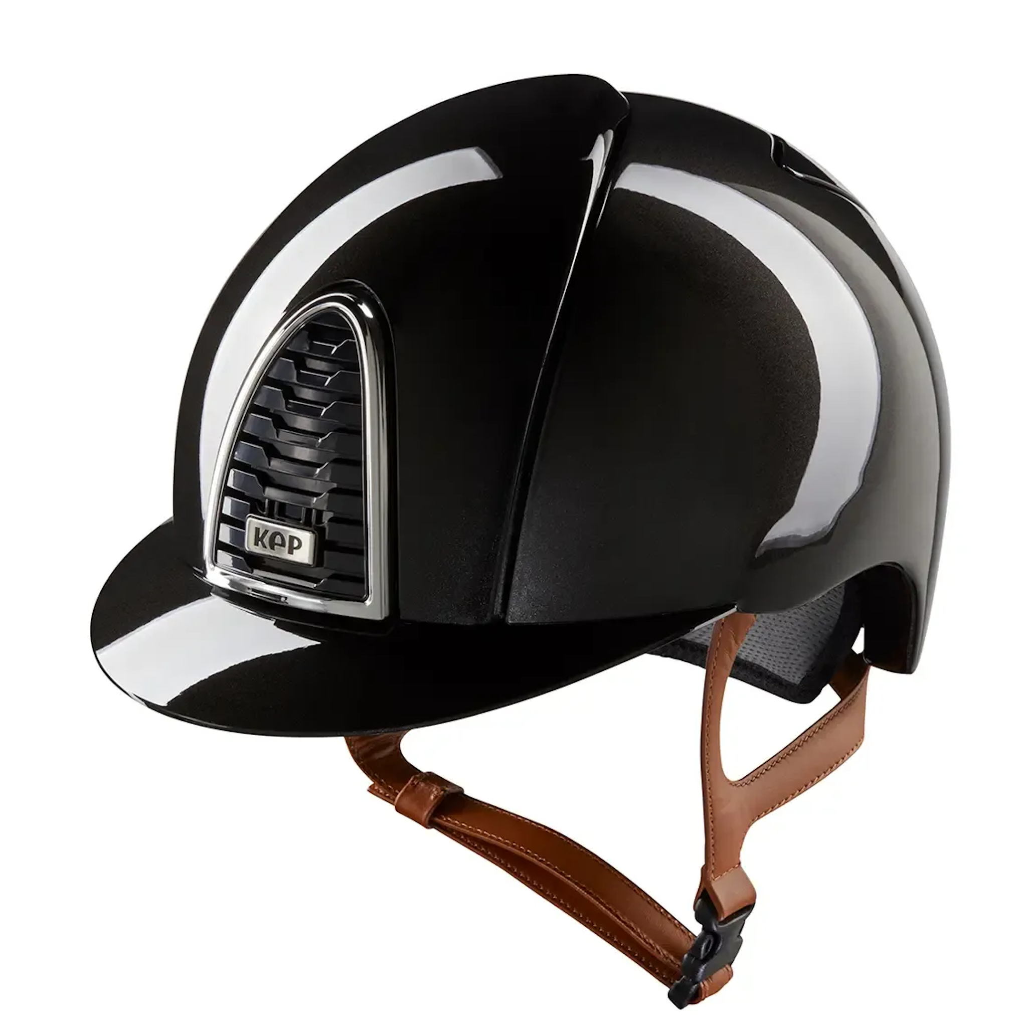 KEP Cromo 2.0 Shine Riding Helmet with Beige Chinstrap - Espayo Equestrian