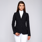 Black Cavalleria Toscana Ladies GP Jacket, show riding jacket with tailored fit and elegant design for equestrian competitions.