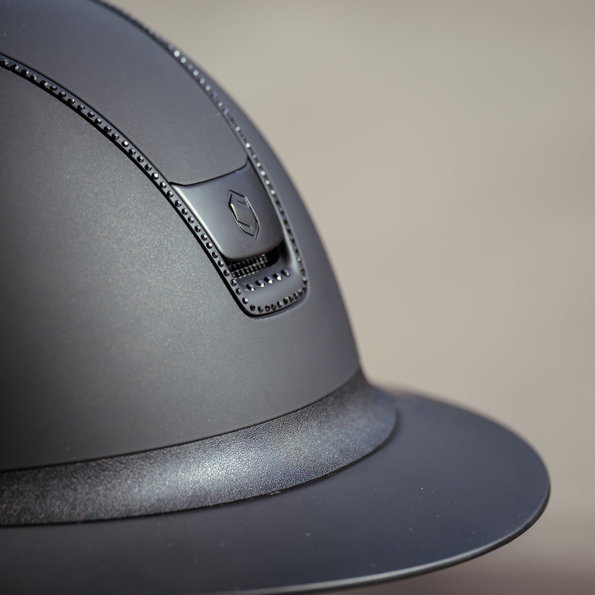 Samshield Miss Shield Shadowmatt 2.0 Riding Helmet, Matt Trim & Blazon, 300x Crystals - Espayo Equestrian