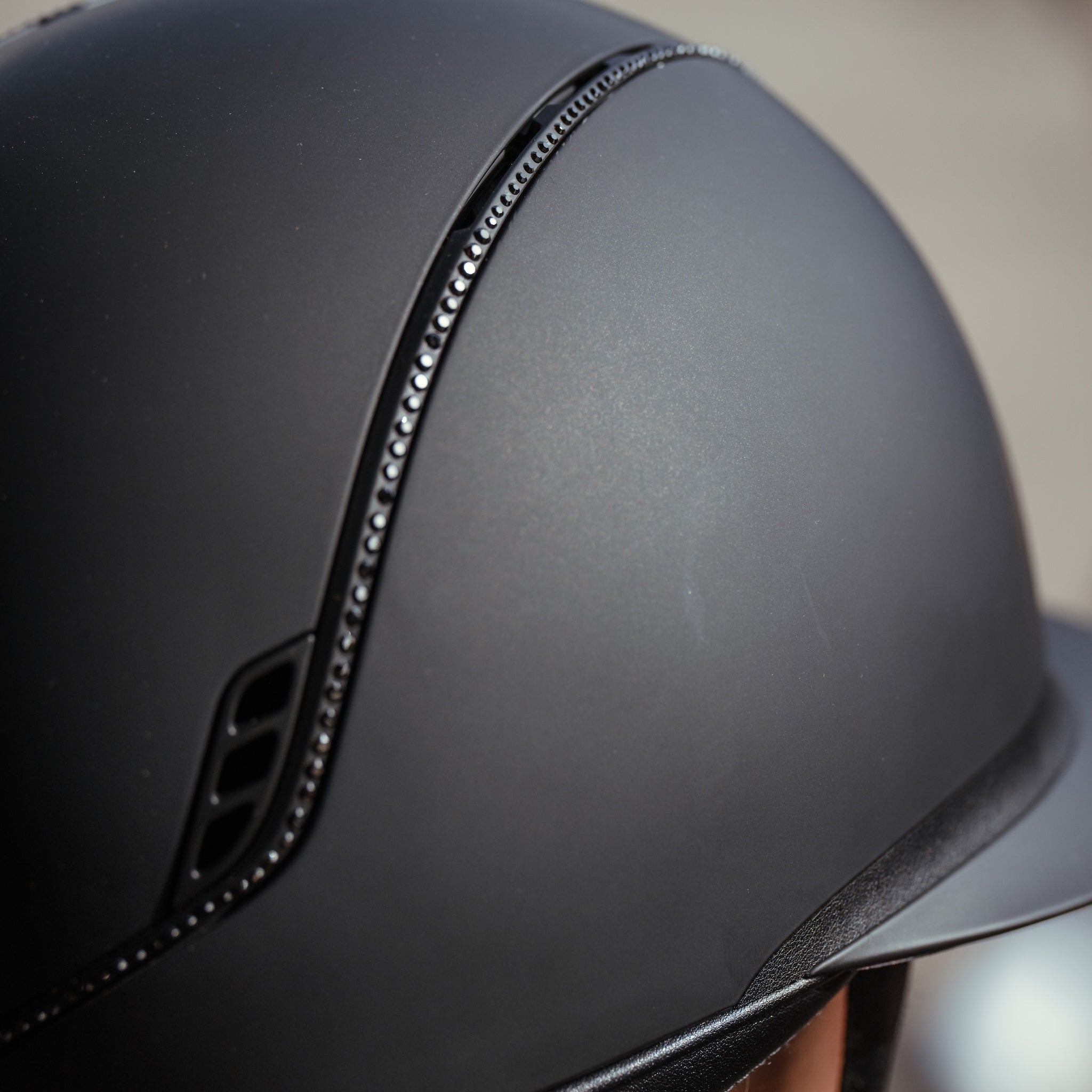 Samshield Miss Shield Shadowmatt 2.0 Riding Helmet, Matt Trim & Blazon, 300x Crystals - Espayo Equestrian