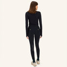 Dada Sport Ladies Kira Long Sleeve T-Shirt in navy, back view