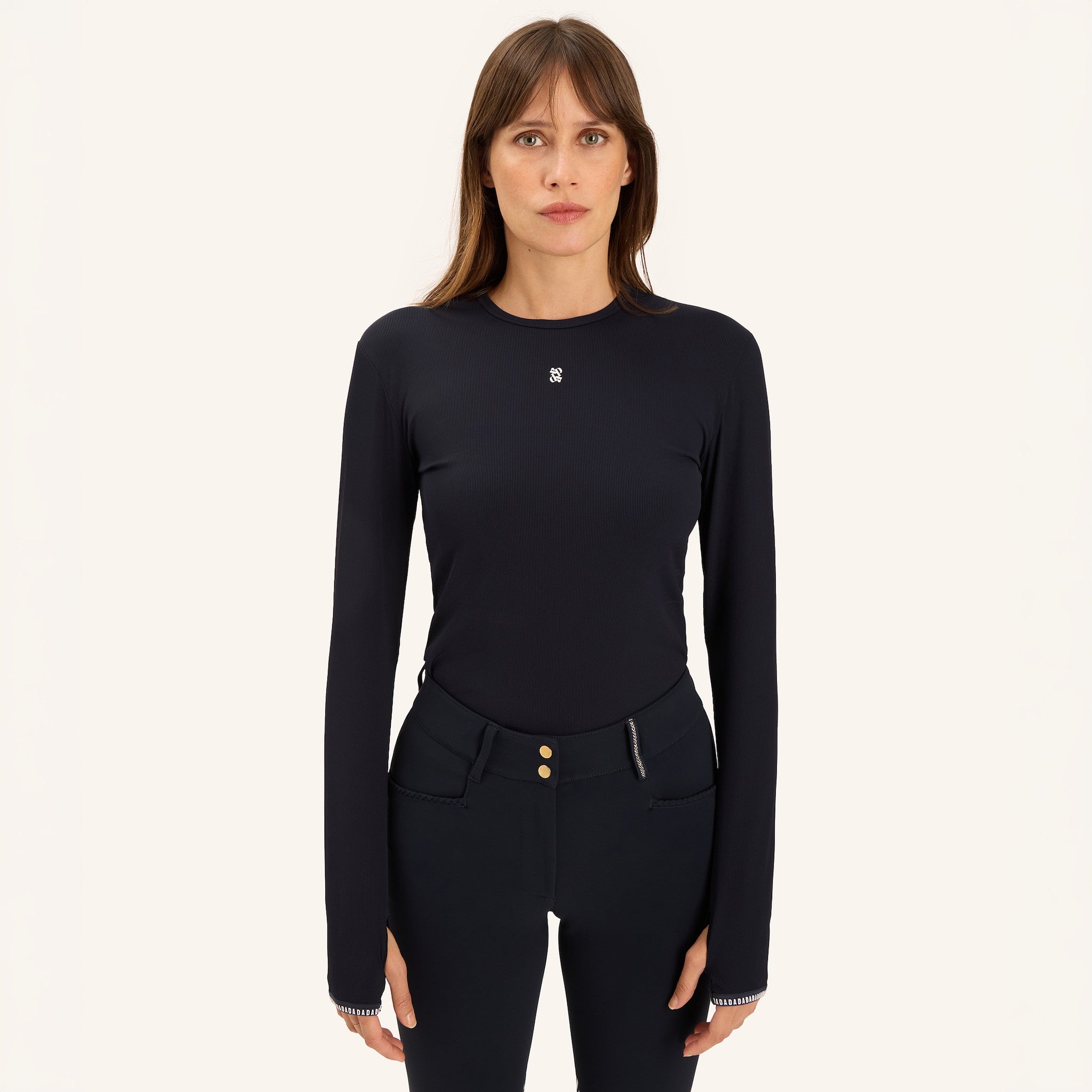 Dada Sport Ladies Kira Long Sleeve T-Shirt in navy