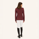 Dada Sport Ladies New Vienna Show Jacket in burgundy, back view