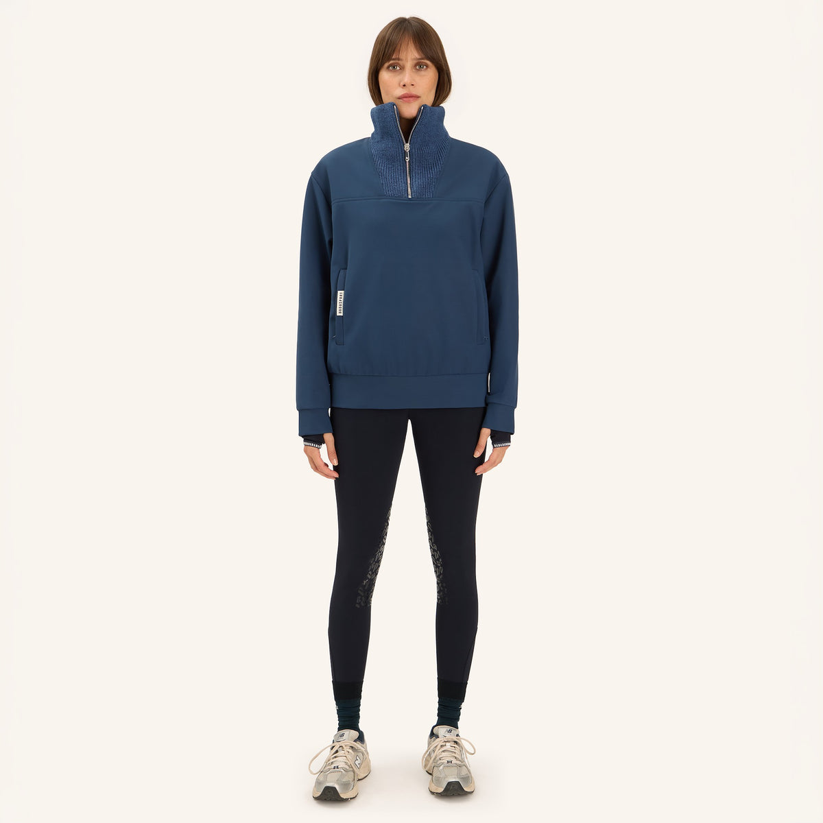 Dada Sport Ladies Urvoso Waterproof Riding Jacket in Baltic blue, front view