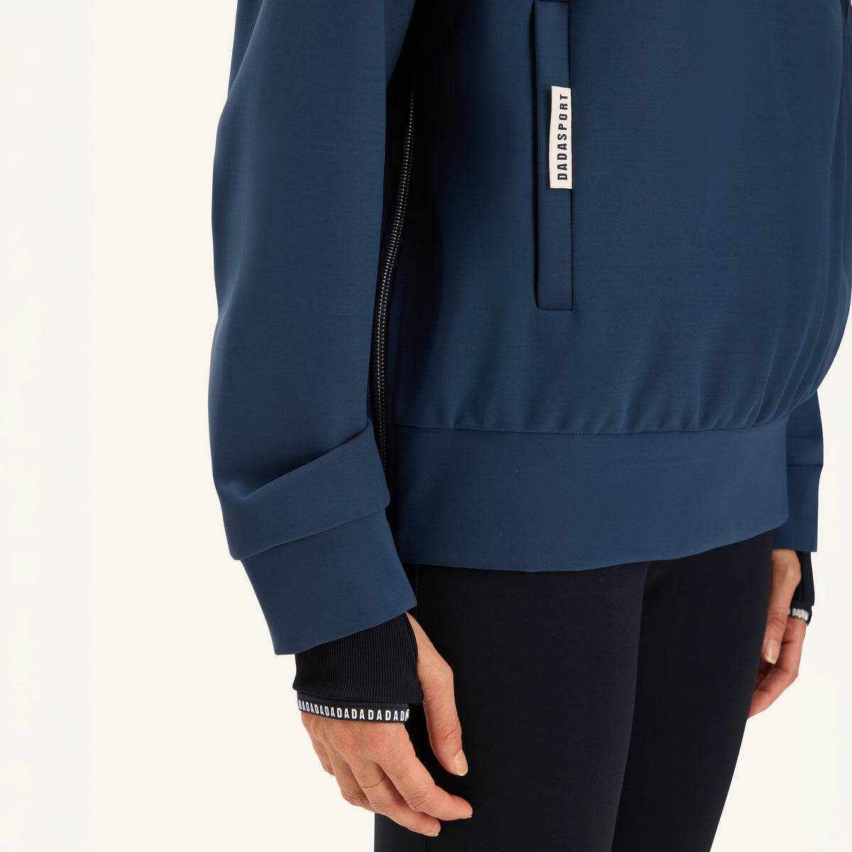 Dada Sport Ladies Urvoso Waterproof Riding Jacket in Baltic blue, detail