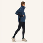Dada Sport Ladies Urvoso Waterproof Riding Jacket in Baltic blue, side view