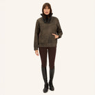 Dada Sport Ladies Urvoso Waterproof Riding Jacket in oxyde green, front view
