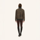 Dada Sport Ladies Urvoso Waterproof Riding Jacket in oxyde green, back view