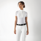 Equiline Ladies Glio short sleeve competition shirt with breathable fabric and elegant design for riding competitions.